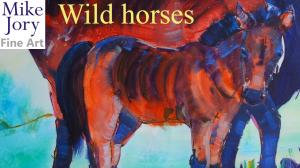The Sunday Art Show - Wild horse and foal painting demo